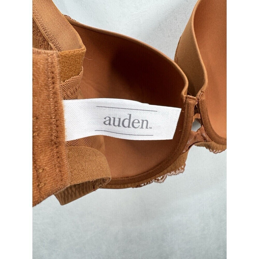Auden Lightly Lined Balconette Underwire Bra Size 40DDD Brown Lace Underwire - Picture 5 of 8